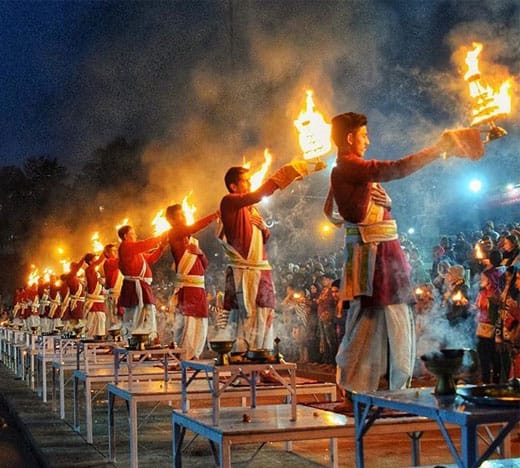 Varanasi Ganga Aarti online Booking | Book Ganga Aarti in Varanasi 1 Evening and Morning Ganga Aarti in Varanasi, sacred rituals at Dashashwamedh Ghat